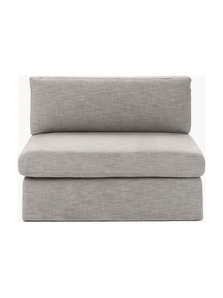 Módulo central sofá Russell, desenfundable, Tapizado: 100% algodón Alta resiste, Tapizado: relleno de espuma, Estructura: madera contrachapada de p, Patas: plástico, Tejido gris, An 103 x F 103 cm