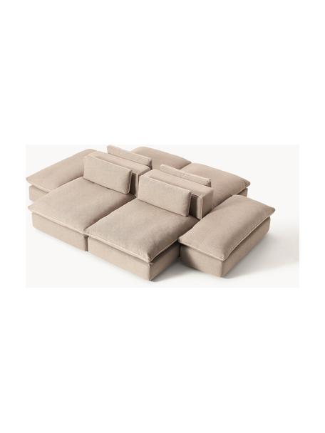 Canapé lounge modulable Felix, Tissu beige, larg. 320 x prof. 250 cm