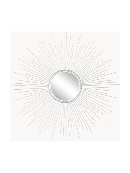 Sonnenspiegel Ella, Rahmen: Metall, beschichtet, Silberfarben, Ø 104 x T 3 cm