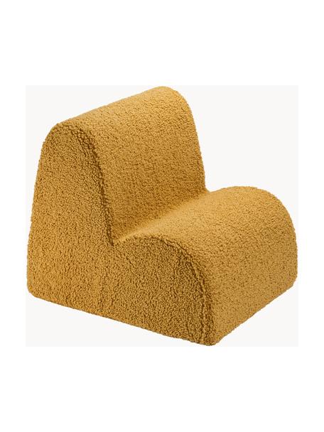 Teddy kinderfauteuil Cloud, Bekleding: teddy (100% polyester), Teddy mosterdgeel, B 50 x H 50 cm