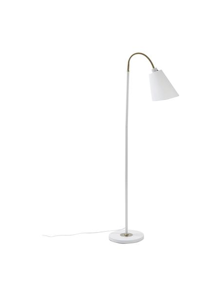 Lampa na čítanie Ljusdal, Biela, mosadzné odtiene, Š 52 x V 140 cm