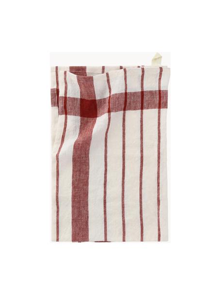 Torchon en coton Helga, 100 % coton, Rouge, blanc, larg. 50 x long. 70 cm