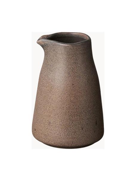 Handgefertigtes Milchkännchen Kumi, Steingut, glasiert, Taupe, 290 ml