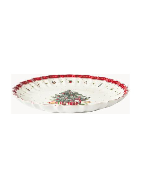 Grand saladier en porcelaine Toy's Delight, Ø 44 cm, Porcelaine Premium, Blanc, vert, rouge, Ø 44 cm