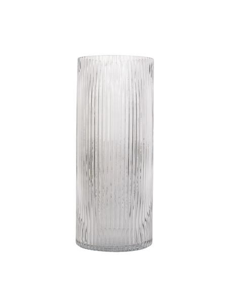 Große Glas-Vase Allure Straight in Transparent, Glas, getönt, Transparent, Ø 12 x H 30 cm