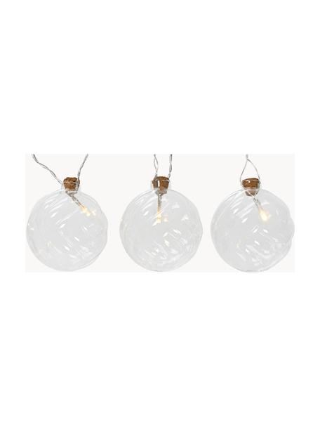 Guirnalda de luces navideñas LED Cristal, 175 cm, 8 luces, Vidrio, Transparente, Ø 8 x L 175 cm