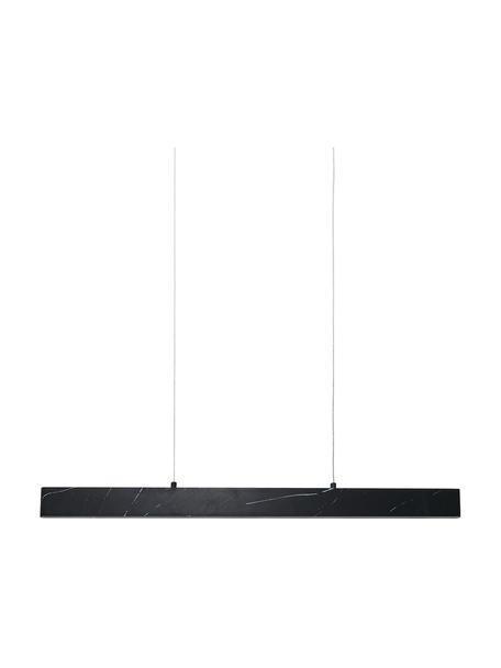Veľká závesná LED lampa s mramorovým vzhľadom Pierce, Mramorovaná čierna, Š 90 x V 10 cm