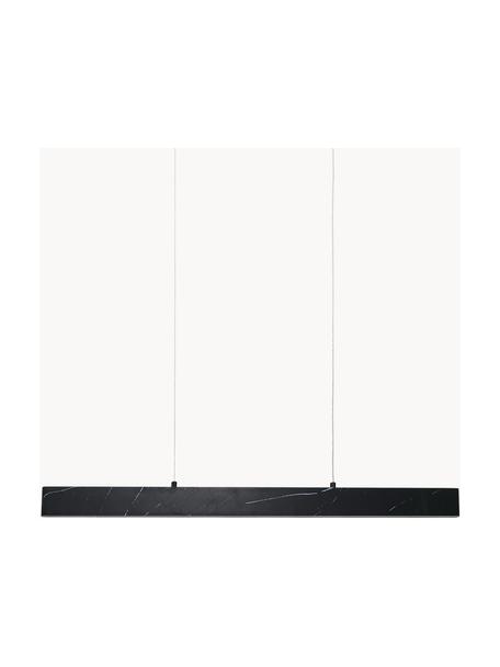 Veľká závesná LED lampa s mramorovým vzhľadom Pierce, Čierna, Š 90 x V 8 cm