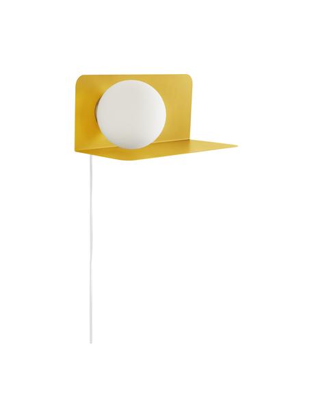 Applique Walliee, Metallo, Giallo, Prof. 15 x Alt. 13 cm