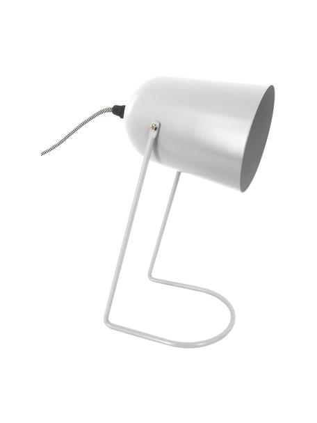 Lámpara de mesa pequeña Enchant, estilo retro, Pantalla: metal recubierto, Cable: cubierto en tela, Blanco crudo, Ø 18 x Al 30 cm