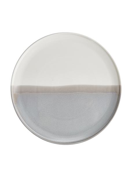 Assiette plate porcelaine Ilan, 2 pièces, Porcelaine, Bleu, blanc crème, Ø 26 x haut. 2 cm