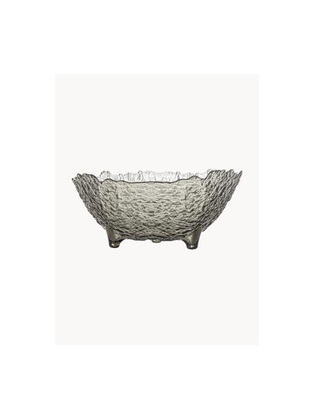Glazen saladeschaal Catia, Glas, Grijs, transparant, Ø 32 x H 13 cm