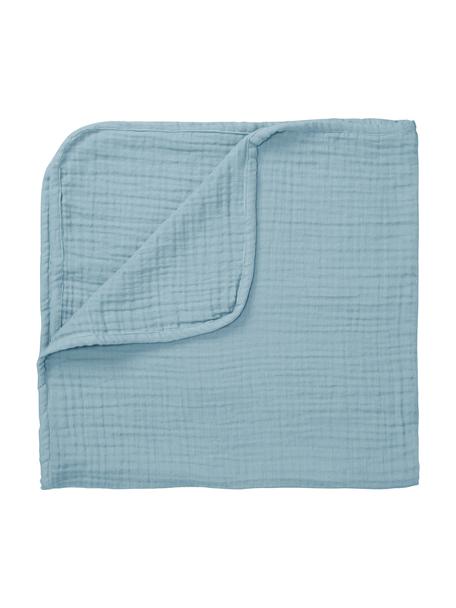 Manta de muselina Sensitive, 100% algodón ecológico, Azul, An 100 x L 100 cm