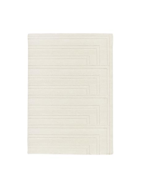 Tapis laine blanc crème tufté main Alan, Beige, larg. 80 x long. 150 cm (taille XS)