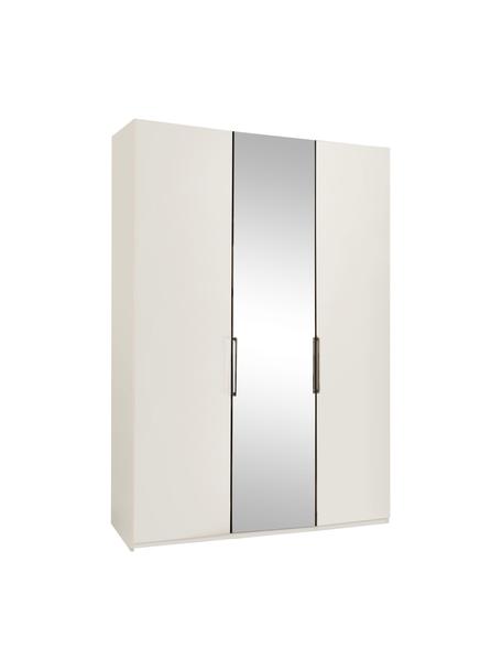 Armadio con 3 ante battenti a specchio Monaco, Maniglie: metallo rivestito, Bianco, con ante a specchio, Larg. 150 x Alt. 216 cm