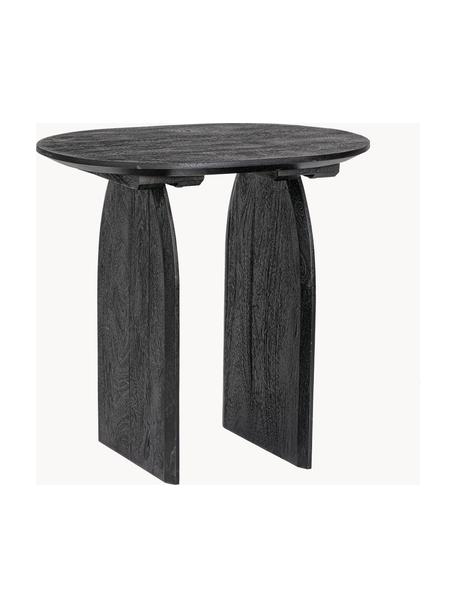 Stolik pomocniczy z drewna mangowego Monterrey, Drewno mangowe, Drewno mangowe lakierowane na czarno, S 60 x W 56 cm