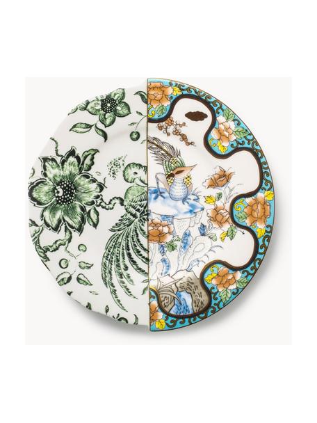 Assiette plate faite main Hybrid, Porcelaine Fine Bone China, Multicolore, Ø 22 x haut. 4 cm