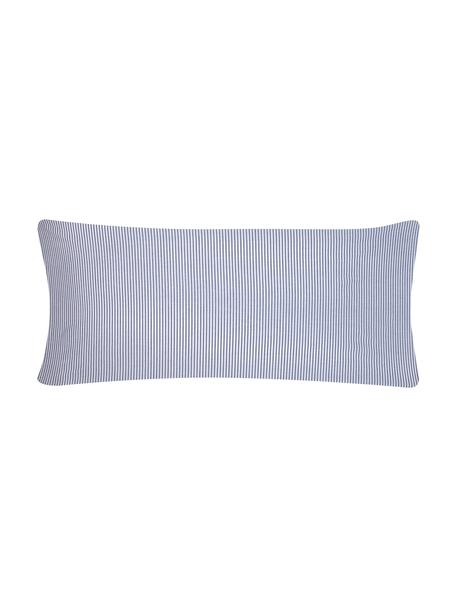 Funda de almohada de algodón Ellie, 45 x 110 cm, Blanco, azul oscuro, An 45 x L 110 cm