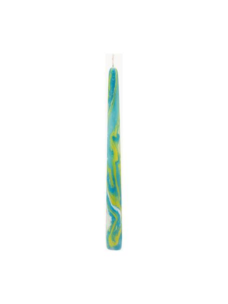 Candele a bastoncino Apple Melange 2 pz, Cera, Verde turchese, giallo, Alt. 26 cm