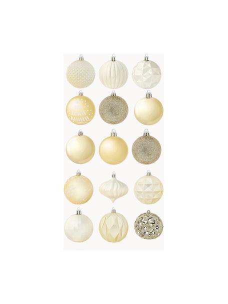 Set de bolas de Navidad irrompibles Victoria, 60 uds., Poliestireno, Tonos dorados y champán, Ø 7 cm