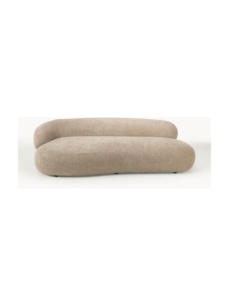 Sofá en tejido bouclé Alba (3 plazas), Tapizado: 100% poliéster Alta resis, Estructura: madera de abeto maciza, m, Patas: plástico, Tejido beige, An 235 x F 114 cm, respaldo izquierdo
