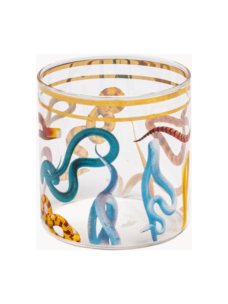 Wasserglas Snakes, Dekor: Gold Entdecke die Vielsei, Snakes, Ø 8 x H 9 cm, 370 ml