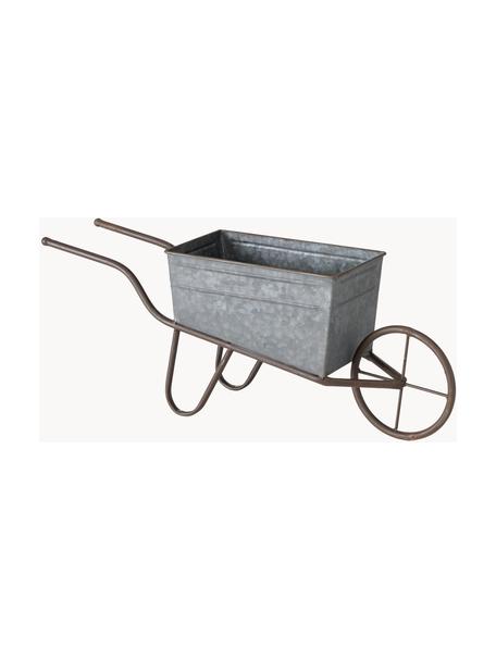 Decoratieve kruiwagen Marusa, Verzinkt metaal, Zink, B 54 cm x H 21 cm