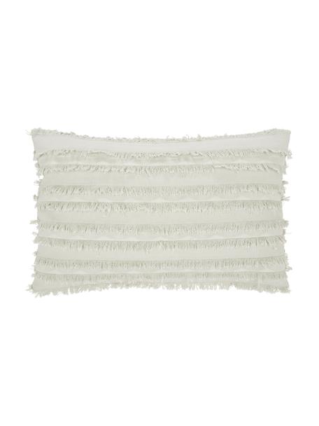 Housse de coussin rectangulaire beige Jessie, 88 % coton, 7 % viscose, 5 % lin, Beige, larg. 30 x long. 50 cm