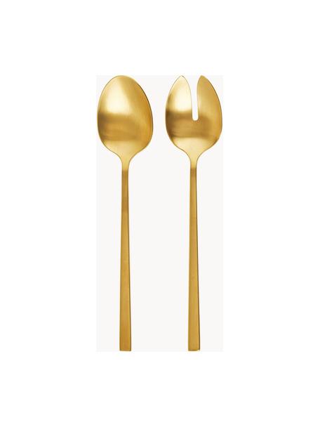 Posate da insalata spazzolate opache Shine, Acciaio inossidabile 18/10

Le posate sono realizzate in acciaio inossidabile. È quindi durevole, non arrugginisce ed è resistente ai batteri, Dorato opaco, Lung. 24 cm