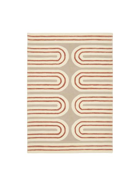 Ručne tuftovaný vlnený koberec Arne, Terakotová/béžová, Š 80 x D 150 cm (veľkosť XS)