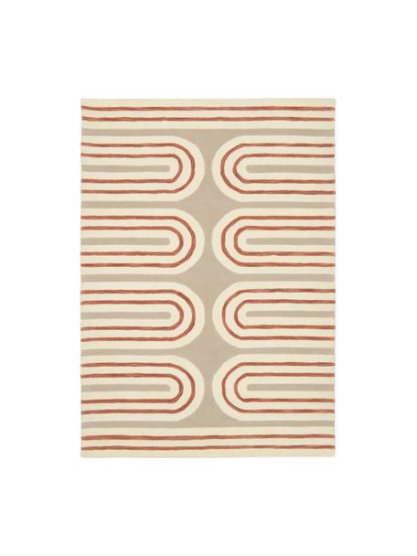 Tapis en laine tufté main Arne, Beige, terracotta, blanc crème, larg. 160 x long. 230 cm (taille M)