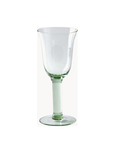Ručně foukané sklenice na bílé víno Corsica, 6 ks, Sklo, Světle zelená, transparentní, Ø 8 cm, V 19 cm, 350 ml