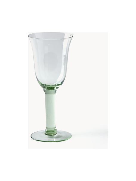 Copas de vino blanco de vidrio soplado Corsica, 6 uds., Vidrio, Verde claro, transparente, Ø 8 x Al 19 cm, 350 ml