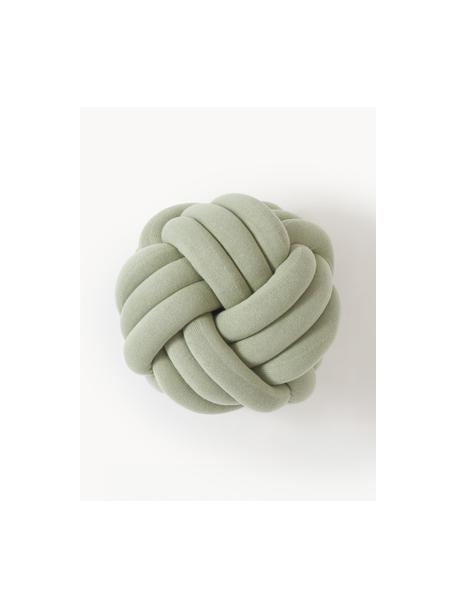 Knoten-Kissen Twist, Salbeigrün, B 27 x L 27 cm