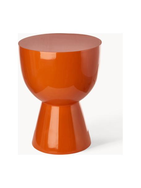 Kulatý odkládací stolek Tam Tam, Lakovaná umělá hmota, Oranžová, Ø 36 cm, V 46 cm