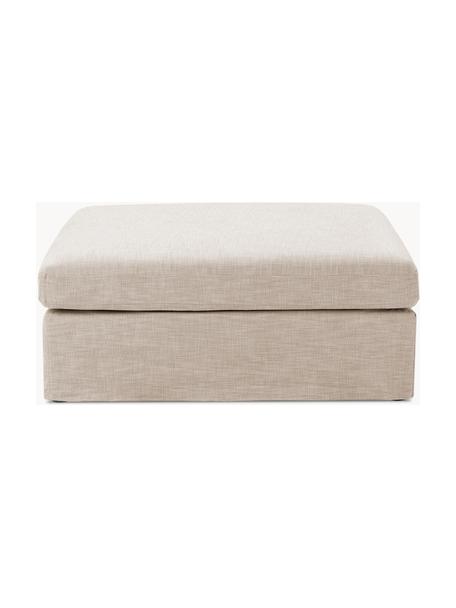 Pouf avec revêtement amovible Russell, Tissu beige, larg. 103 x prof. 103 cm