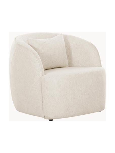 Bouclé-Cocktailsessel Elodie, Bezug: Bouclé (70% Polyester, 20, Gestell: Massives Birkenholz, Meta, Beine: Kunststoff, Bouclé Hellbeige, B 86 x H 78 cm