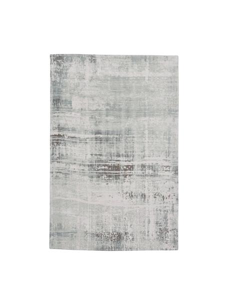 Naplocho tkaný bavlněný koberec Louisa, Odstíny šedé, odstíny modré, Š 80 cm, D 150 cm (velikost XS)