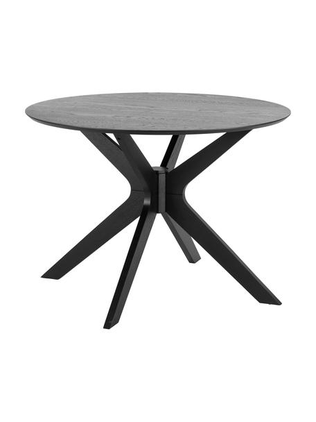 Table ronde noire Duncan, Bois de bouleau, laqué, Ø 105 x haut. 75 cm