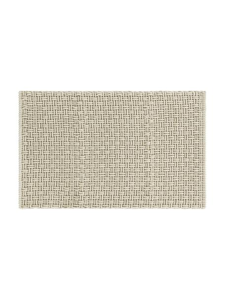 Jemný koberec do kúpeľne so štruktúrou Panama, 60 %  polyester, 40 %  bavlna, Béžová, Š 50 x D 80 cm