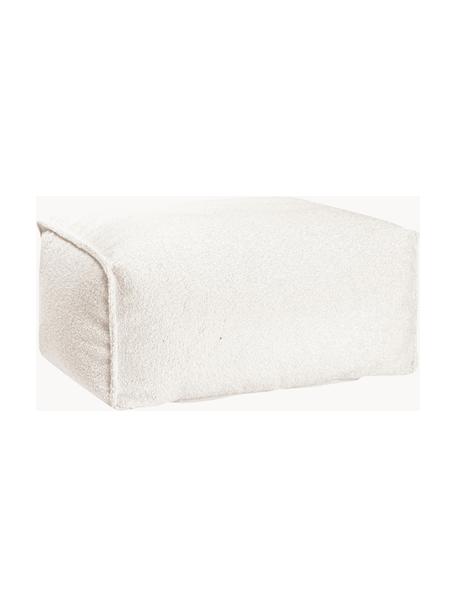 Podlahový buklé vankúš Woolly, Lomená biela, Š 65 x V 35 cm