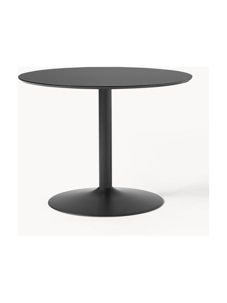 Mesa de comedor redonda Menorca, Ø 100 cm, Tablero: laminado de alta presión , Negro, Ø 100 cm