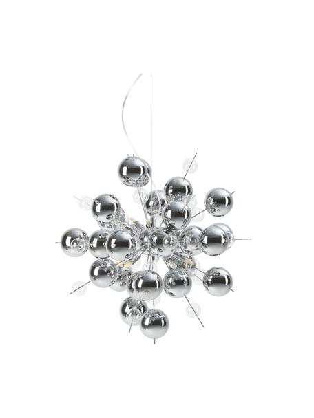 Lampada a sospensione con sfere in vetro Explosion, Baldacchino: metallo cromato, Cromato, Ø 65 cm
