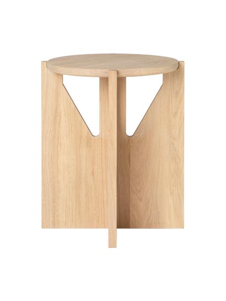 Tavolino in legno di quercia naturale Future, Legno di quercia massiccio, Legno di quercia, finitura naturale, Ø 36 x Alt. 42 cm