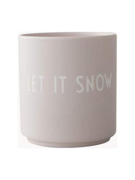 Dizajnový hrnček Favourite LET IT SNOW, Fine Bone China (porcelán)
Mäkký porcelán, ktorý sa vyznačuje predovšetkým žiarivým, priehľadným leskom, Béžová, biela, Ø 8 x V 9 cm, 250 ml