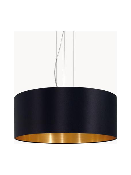 Závesná lampa Jamie, Čierna, odtiene zlatej, Ø 53 x V 24 cm