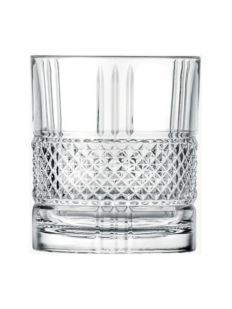 Kristall-Gläser Brillante mit Relief, 6 Stück, Kristallglas, Transparent, Ø 8 x H 9 cm, 340 ml