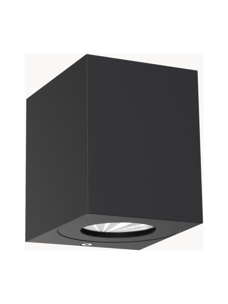 Applique murale d'extérieur LED design, spot orientable Canto Kubi, Aluminium, enduit, Noir, larg. 9 x haut. 10 cm