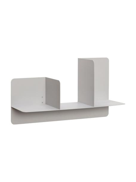 Półka ścienna z metalu Fold, Metal powlekany, Szary, matowy, S 60 x W 35 cm