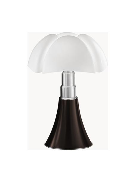 Velká stmívatelná stolní LED lampa Pipistrello, výškově nastavitelná, Tmavě hnědá, matná, Ø 40 cm, V 50-62 cm